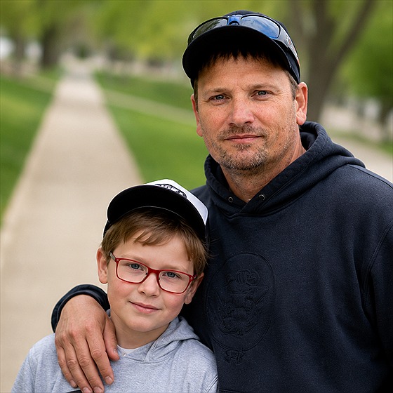 James Worthing, founder of CertiCerts, with his son Marshall